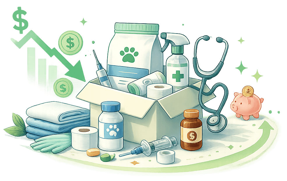 Veterinary supplies, pricing, and savings
